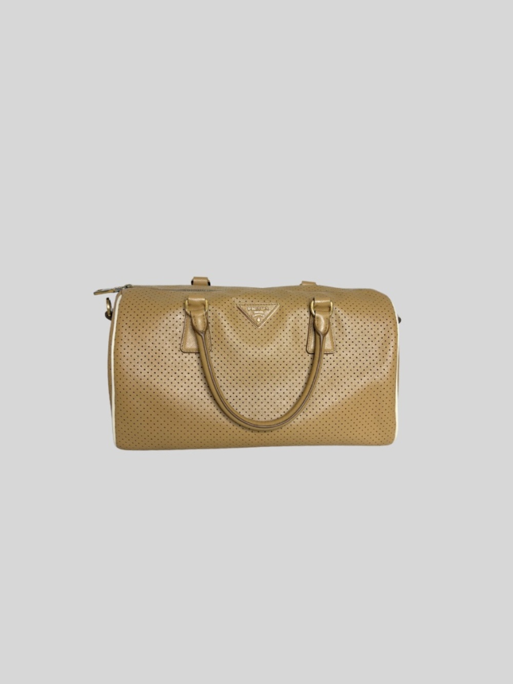 Prada Saffiano Punching Boston Bag